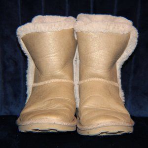 Sugar Gold Fur Lined Boots Size 3